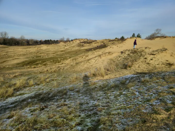 Oostnieuwkerke duinen wandeling in de koude (België)